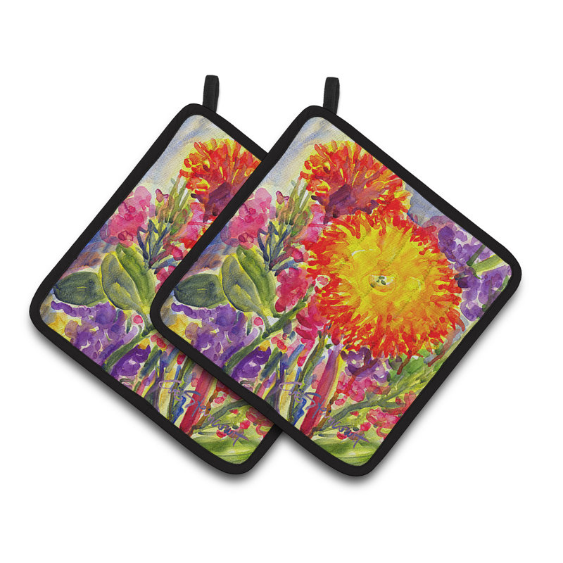 East Urban Home Floral Polyester Potholder
