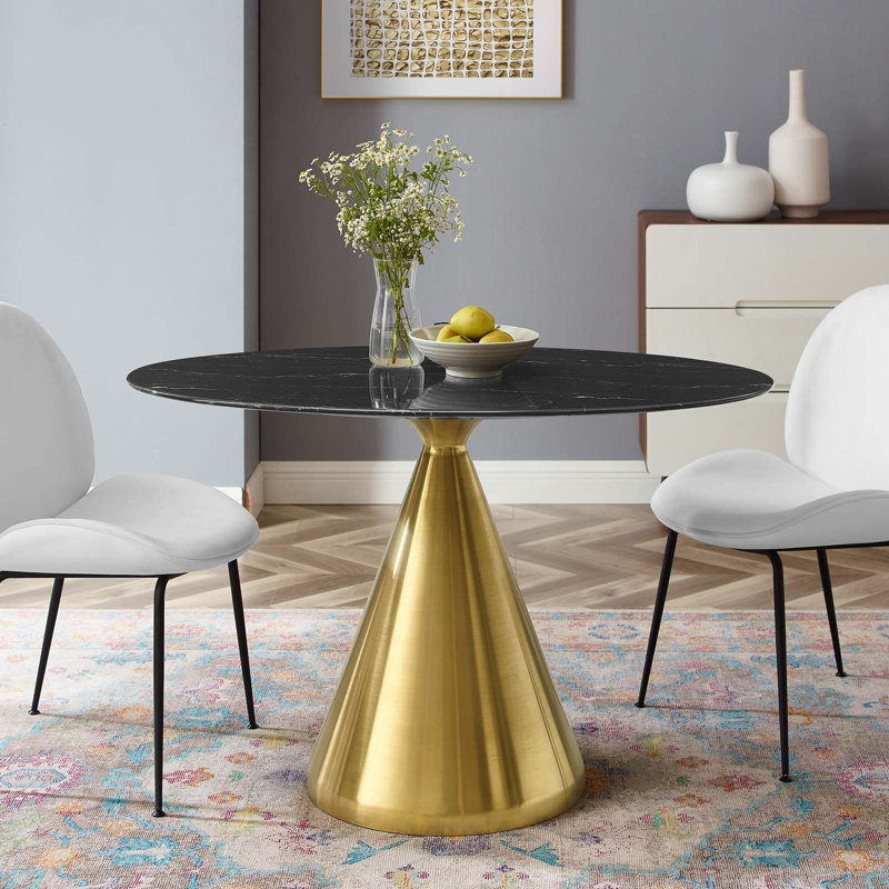 Tupelo Oval Dining Table, 27.5" W x 42" L, Black
