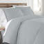 Housse de couette Southshore Basics de Southshore Fine Linens, coloris bleu, en microfibre doublement brossée 90 g/m², fermeture éclair invisible et attaches aux coins, 1 taie d'oreiller, taille Twin/Twin XL.-1944171975-1947770617