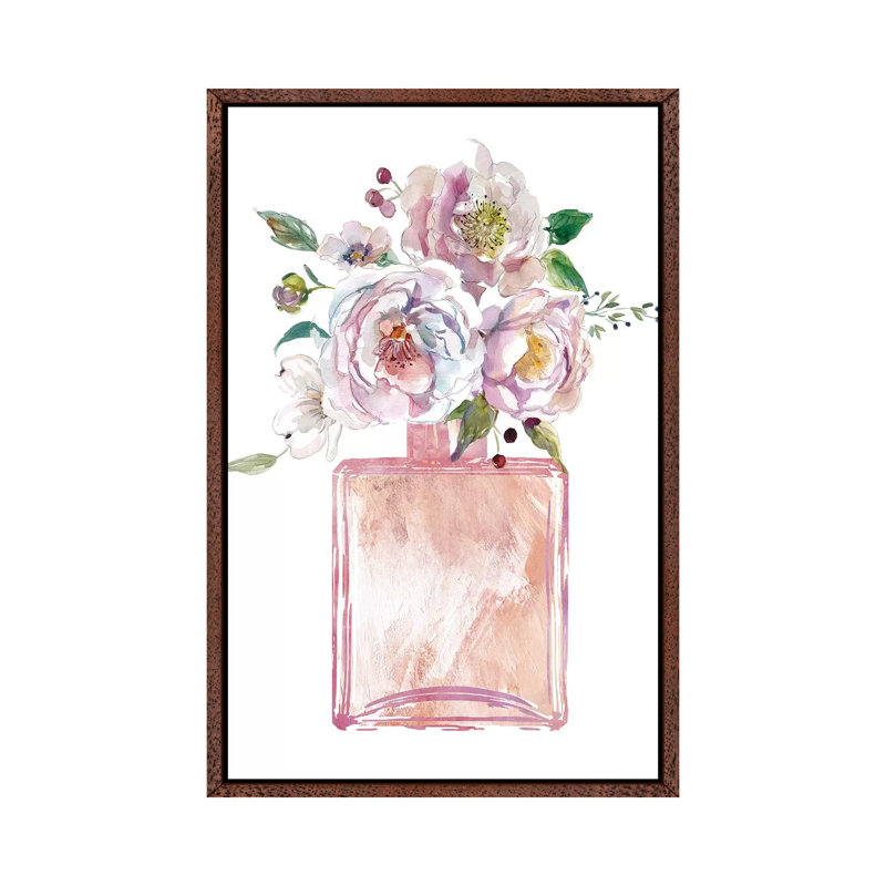 Fragrance Of Summer I by Carol Robinson - Painting on Canvas, 152.5 cm H x 101.5 cm W, Classic Brown Wood Framed