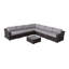 Saffi Wicker Fully Assembled 6 - Person Seating Group with Cushions-1419695308