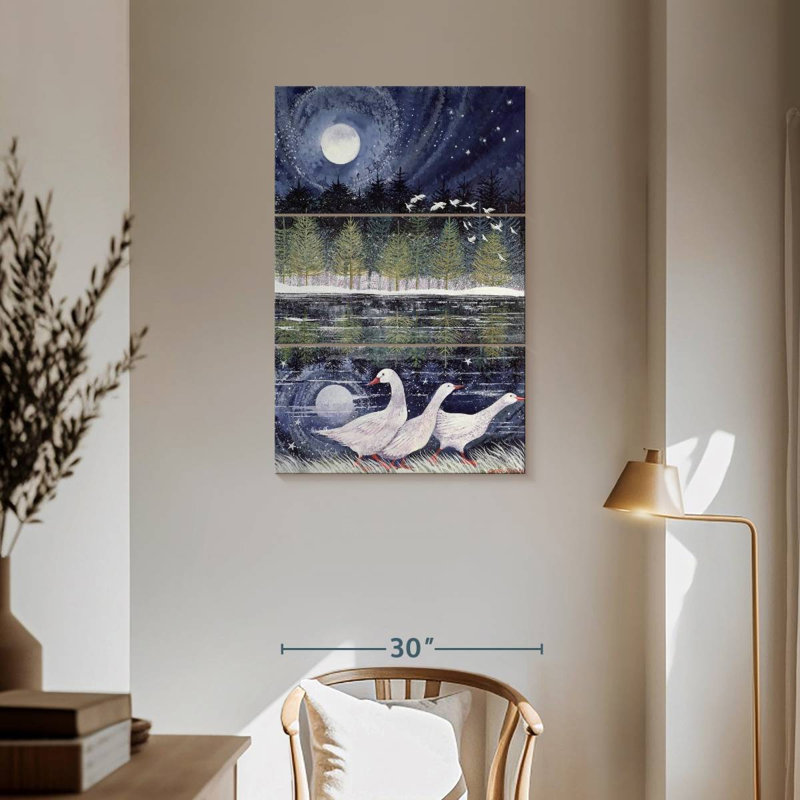 Brampt Snow Geese, 57" H x 36" W