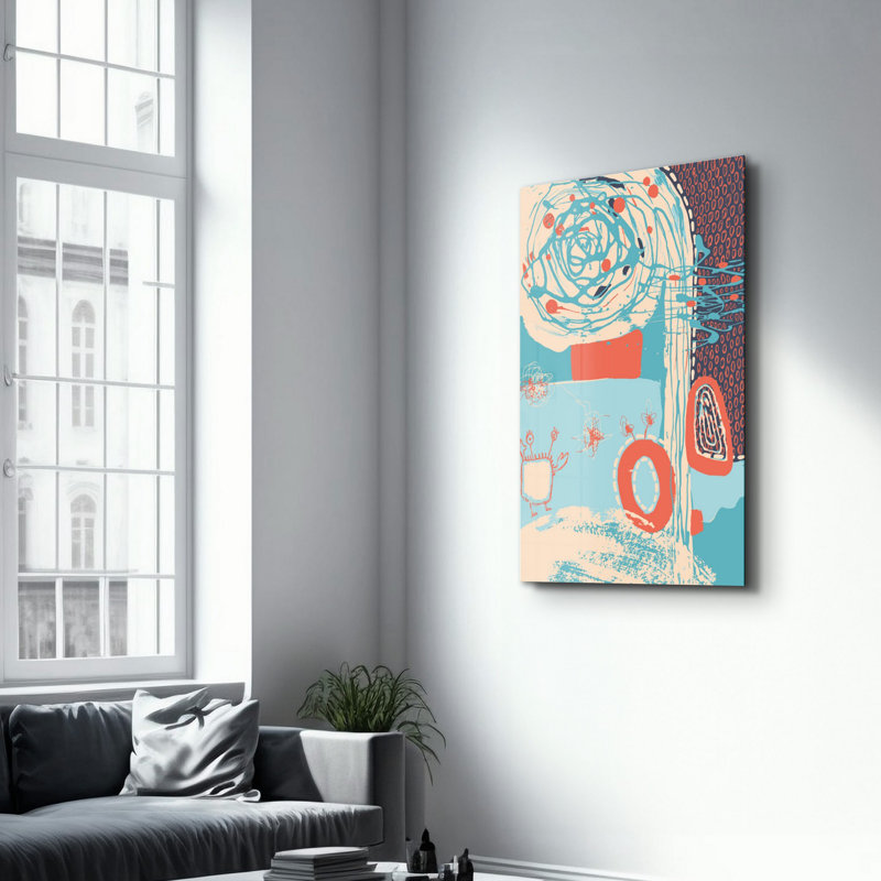 Elegant Tempered Glass Wall Art Painting, 13.8 x 21.7 inches | 100% Tempered Glass, Thickness: 0.16 inches | UV Printed for Vibrant Colors | Perfect for Home Decor, Living Room, & Office Spaces
