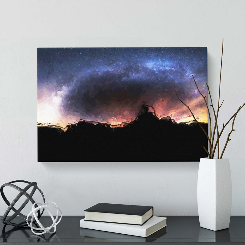 Stars Above Utah In Abstract - Wrapped Canvas, 60cm H x 91cm W x 3cm D