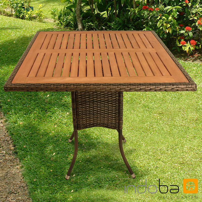 Kylemore Square Outdoor Dining Table , 85cm cm W 85cm cm D, Brown
