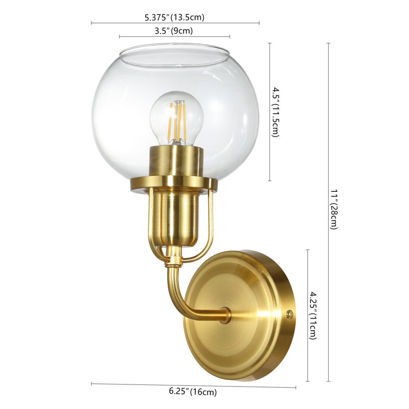 Teitur Armed Sconce, Gold/White