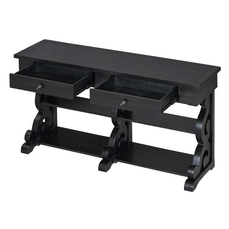 Raymand Sideboard,Entryway table,Sofa table with wood frame, Antique Black
