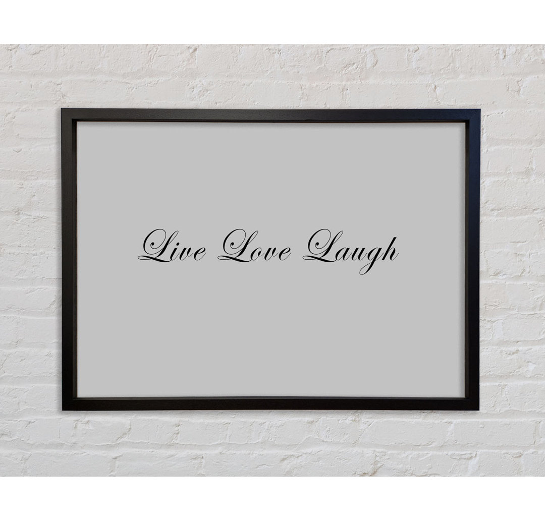 Liebe Zitat Live Love Laugh 2 - Einzelner Bilderrahmen Typografie auf Leinwand