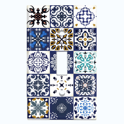Patterned 1 - Gang Toggle Light Switch Standard Wall Plate