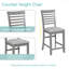 Ensemble de salle à manger 5 pièces à hauteur de comptoir: table carrée en bois et 4 chaises rembourrées, petit espace