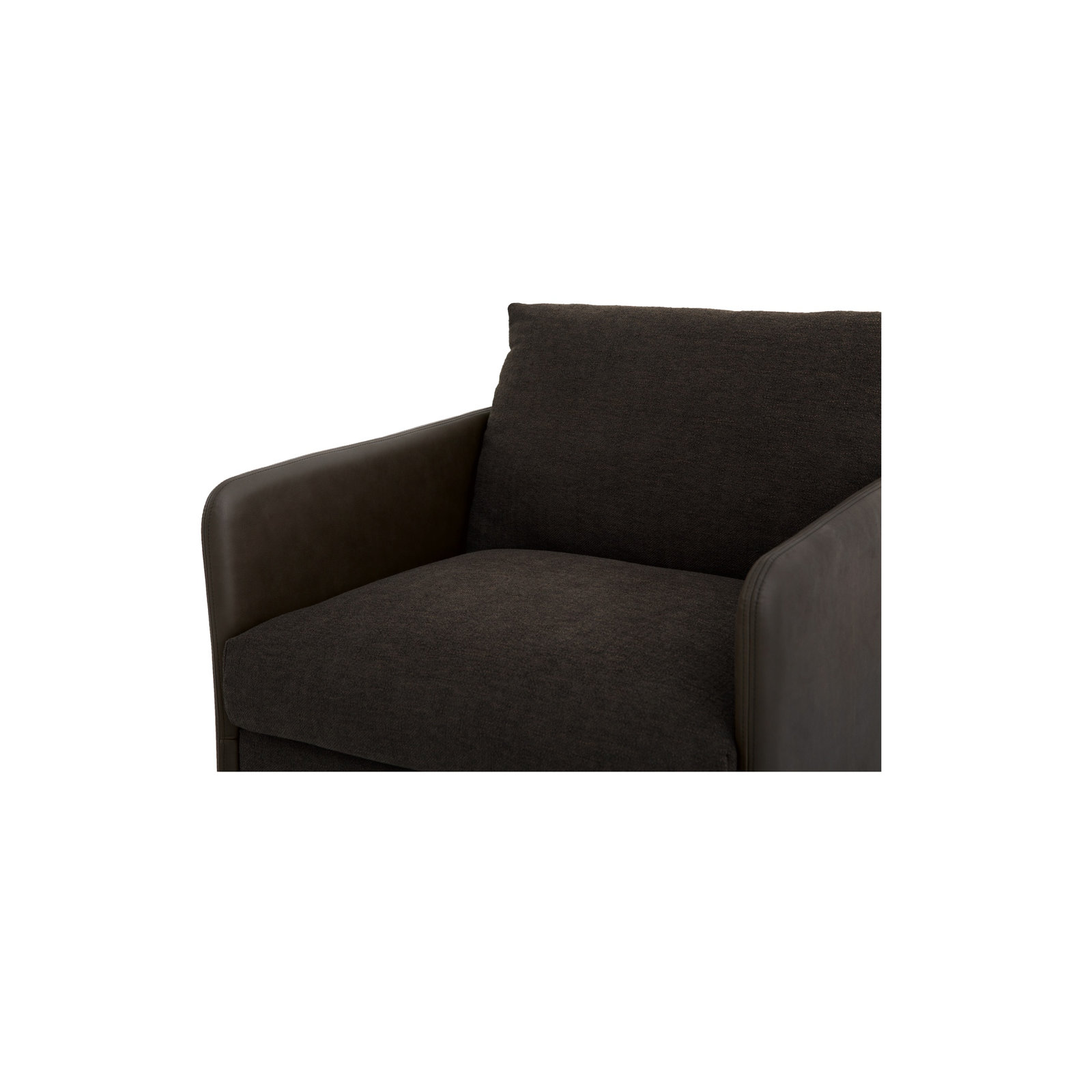 Genuine Leather Lounge Chair, Black