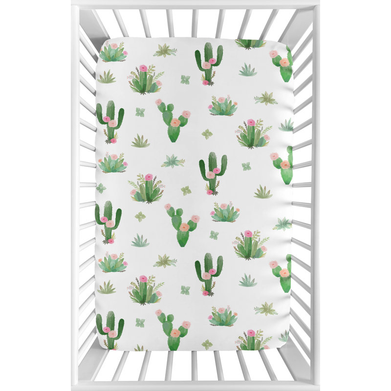 Drap-housse pour lit de bébé Cactus