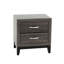 Table de chevet 2 chambres en chêne gris rustique et en bois de chêne massif élégant