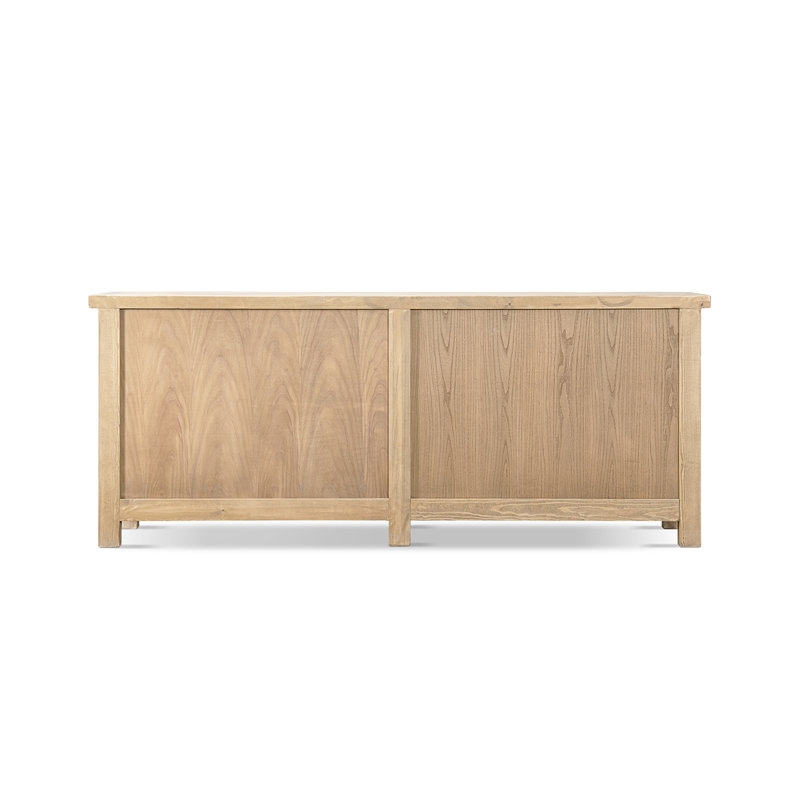 Buffet à barre transversale 4 portes en orme recyclé 91 po Rowan
