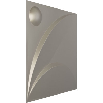 Panneau mural décoratif 3D Ezra EnduraWall 19 l 8 po x H 19 5/8 po, aluminium brillant (couvre 2,67 pieds carrés)