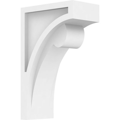 3"W x 5"D x 8 3/8"H Standard Viola Signature Urethane Corbel, Primed Tan