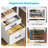 L-shaped Desk With 5-tier Under-desk Drawers,reversible Desk With Large Cabinet, Writing Desk With Power Outlets, Home Office Desk  With Cpu Stand-1019781251