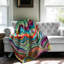 Rainbow Rhythm Stripes Throw Blanket-1216639541