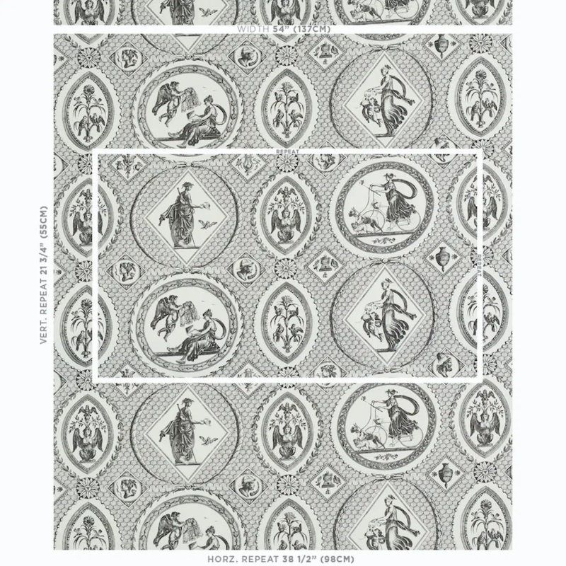 Tissu 100% coton Les Scenes, Noir