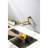 Pot Filler Faucet - Wall Mounted In Modern Brass Brushed Gold Arm For Versatile Filling Quiet Water Discharge Design Double Handles Effective Control Corrosion Coating-973225136