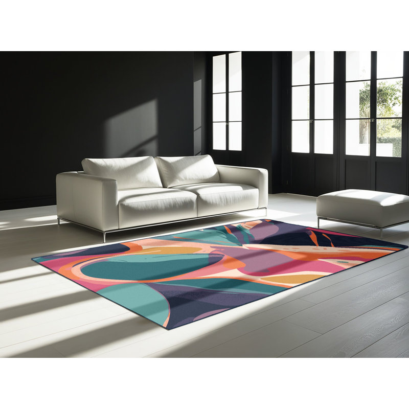Chroma Stream Rug, Square 3'