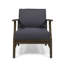 Fauteuil club gris foncé - bois avec une chaise au design sophistiqué et tendance-962038535-962038534