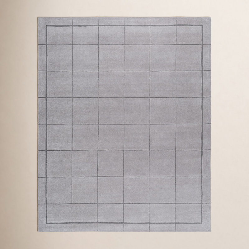 Mallory Sterling Grey Hand Tufted Area Rug, Rectangle 2' x 3'