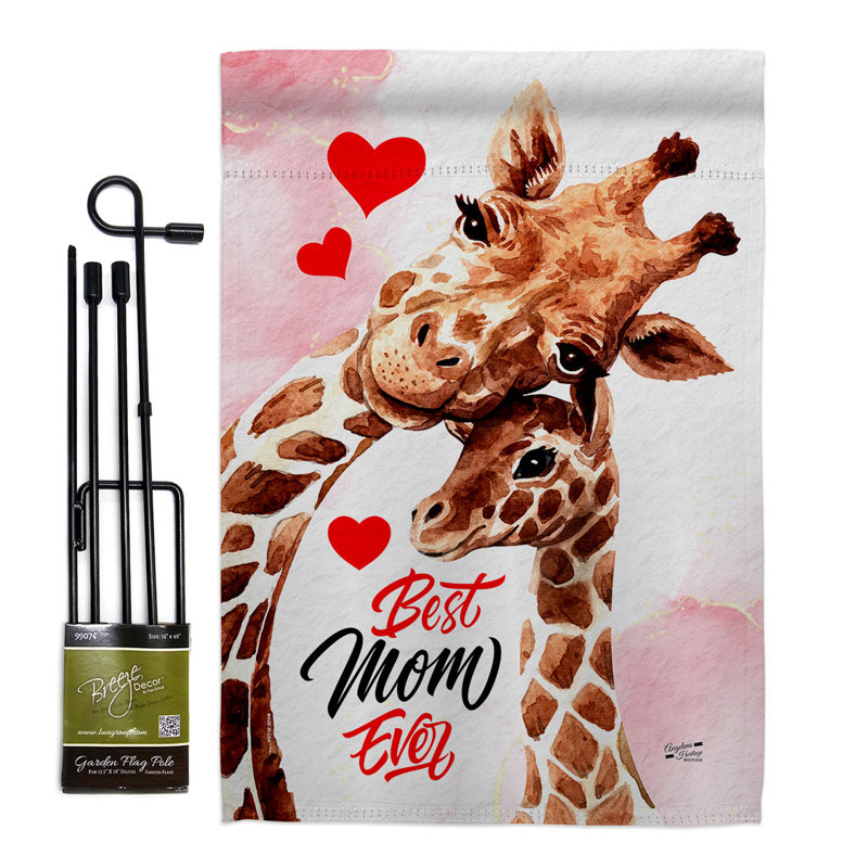 Double Sided 18.5'' H x 13'' W Polyester Mother's Day Flag Set