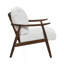 Chaise d'appoint de salon moderne avec structure en bois massif, finition brune et rembourrage en mousse confortable pour une assise élégante-2017126915