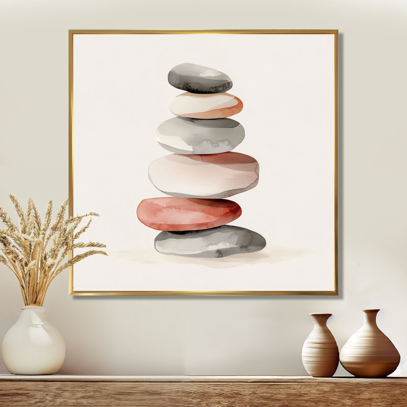 Olatz Energy Elegance Of Meditation Tower III - art mural de méditation pour le salon, H 30 po x l 30 po, Doré