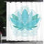 Ensemble de rideau de douche Lotus + crochets-44385045