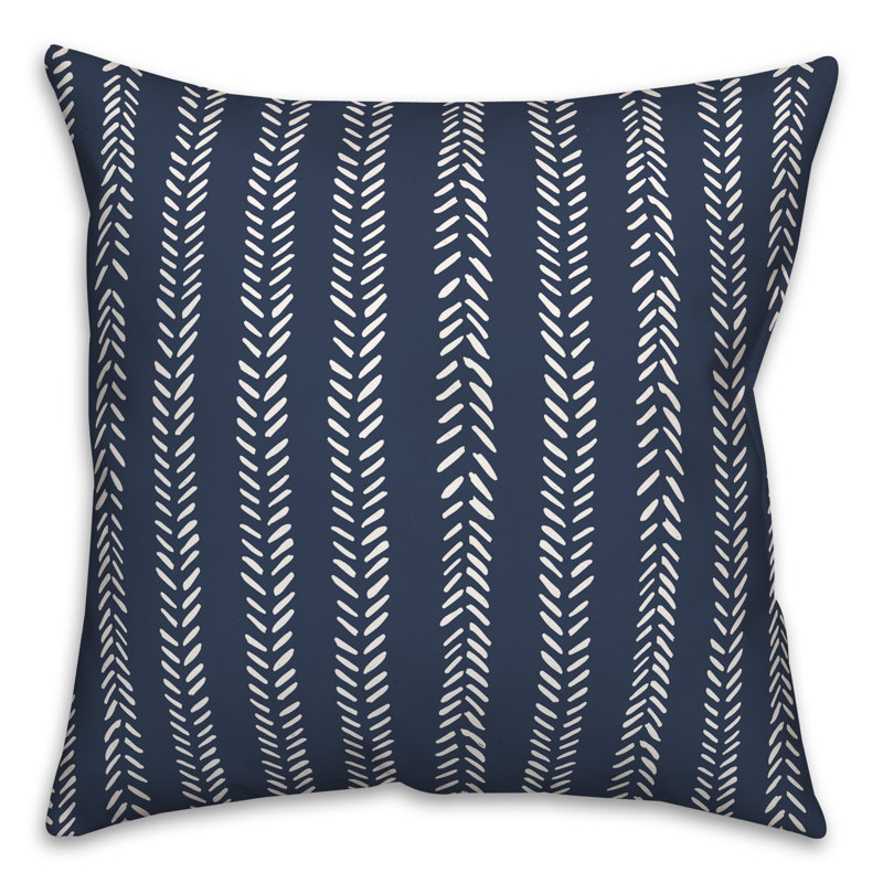 Outdoor Square Pillow Cover & Insert, Blue