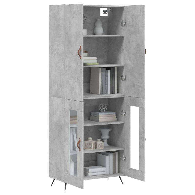 Brooklands 69.5cm Sideboard, Concrete Grey