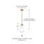 Mini-luminaire suspendu en verre transparent l 5 po x H 8 po Eline Elstone-107220553