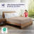 100% Viscose from Bamboo Fitted Sheet Only, 300 Thread Count, Extra Deep Pocket, Elastic with 4 Corner Straps, Cooling & Breathable, Bedding Sheets for Hot Sleepers - Gift-Ready Packaging (Iced Latte)-111683288-111683275