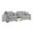 Modern Grey Modular Sofas, Chenille 3-seater With Storage Armrest & Console