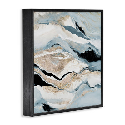 Blue Natural Geode Pattern Framed Giclee Art by Lanie Loreth