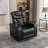 270 Degree Swivel PU Leather Power Recliner Individual Seat Home Theater Recliner With Tray Table,  Phone Holder, Cup Holder,  USB Port, Hidden Arm Storage For Living Room-91256103