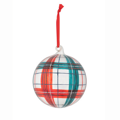 Southern Hospitality 5'' Striped Glass Other Ball Ornament