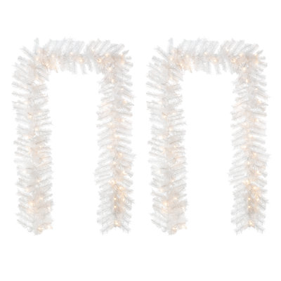 Soperton 108" Pre-Lit White Pine Christmas Garland