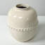 Approx. 12" High Off Whtie Ceramic Vase with Lace Decoration