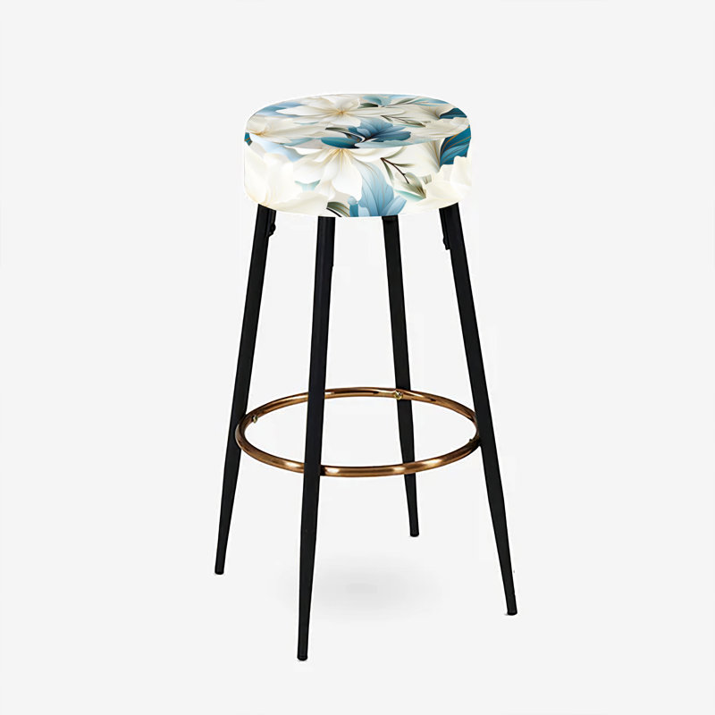 Coastal Symphony - motif tropical - ensemble de 2 tabourets de bar tropicaux