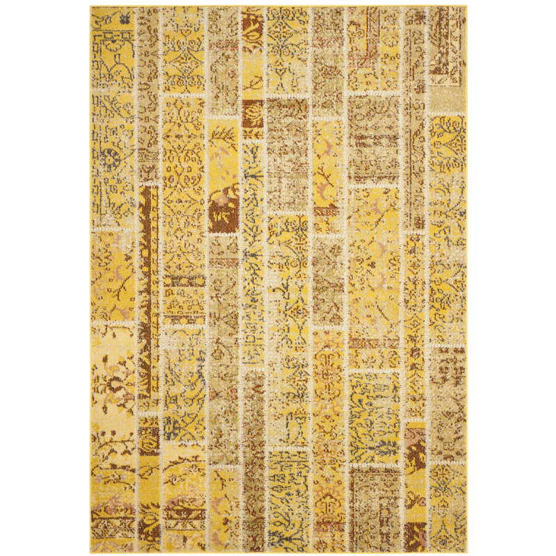 Tapis à performance géométrique Claudie, Rectangle 6 pi 7 po x 9 pi 2 po