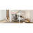 Full Size White Loft Bed With Built - In Wardrobe, Desk And Shelves For Bedroom Storage Upgrade Plan Enhancement-1134783873
