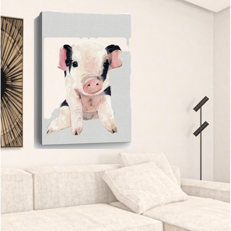 Mignon porcelet rose, impression sans cadre