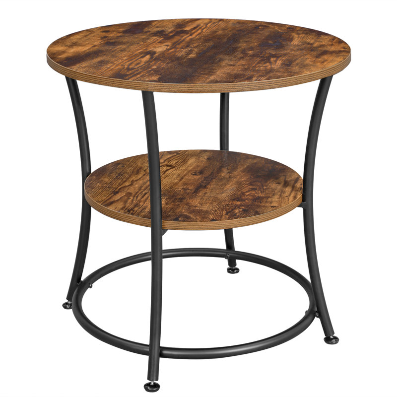 Antonella End Table, Rustic Brown