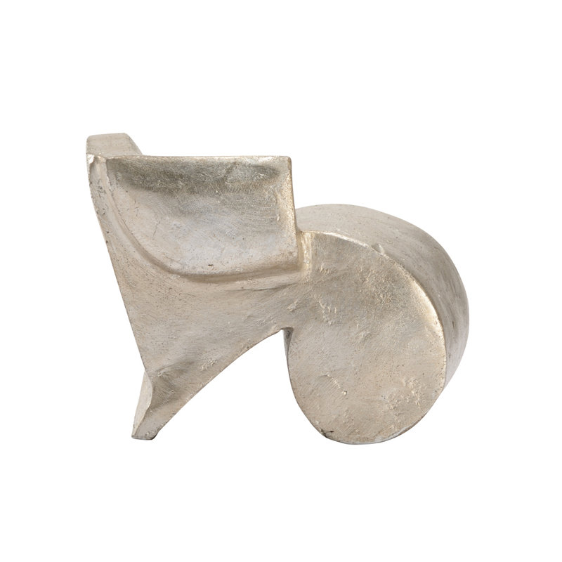 Misquote Letter Block, Metallic Silver