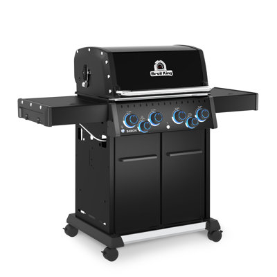 Baron 420 Pro Shadow 4-Burner Propane Gas Grill in Black