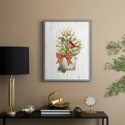 Winter Pine II Framed Print - Solid Wood