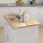 Kitchen island rolling trolley cart with Adjustable Shelves and towel rack rubber wood table top-1072218692